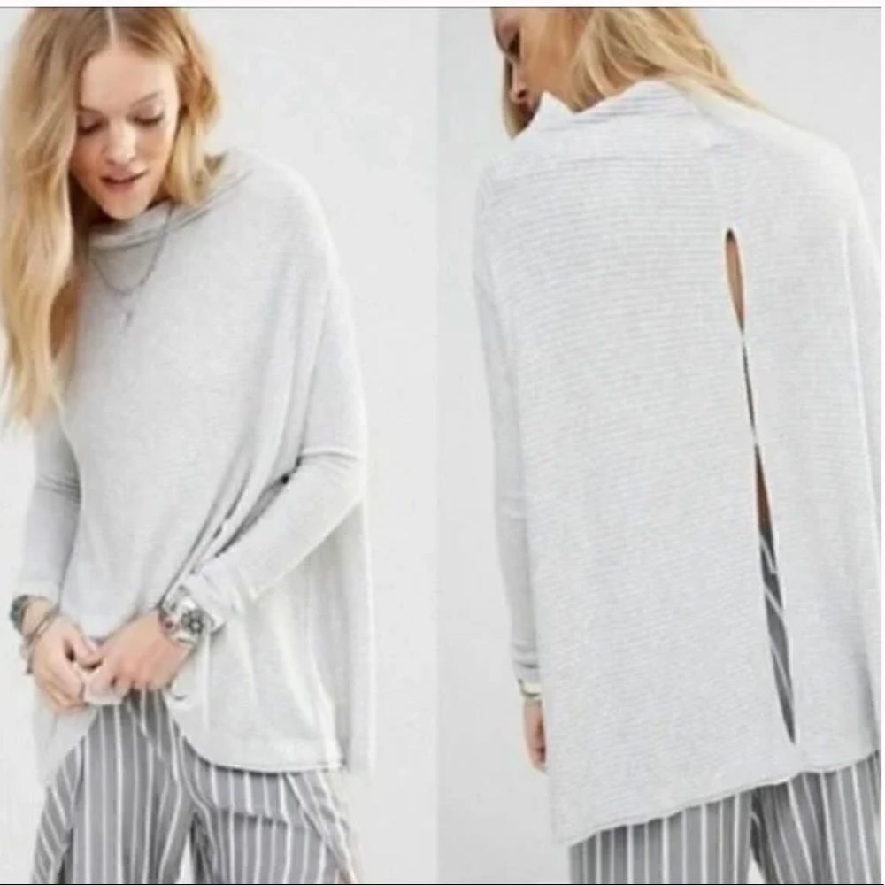 Free People Lover Rib Split Back Pullover- see description